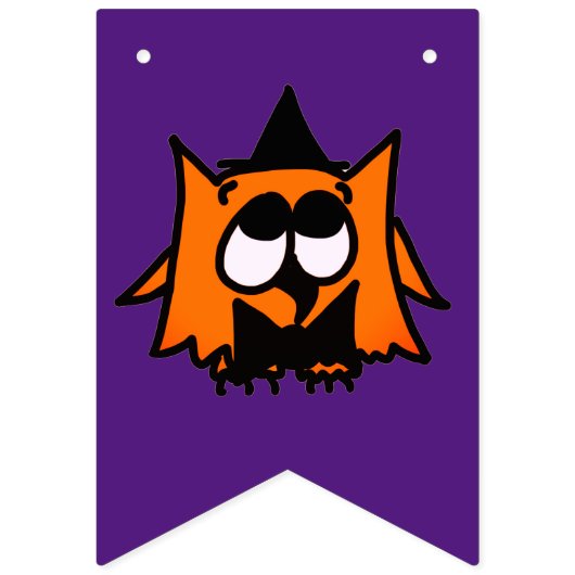 Halloween-feestbanner met Heks, Geest en Vampier Vlaggetjes (Eerste vlag)