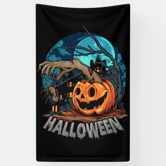Halloween-feestbanner Spandoek (Verticaal)