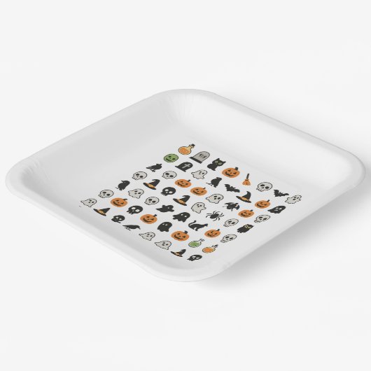 Halloween Feestbordje Papieren Bordje (Gebogen)