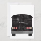 Halloween Feestbus Kaart (Achterkant)