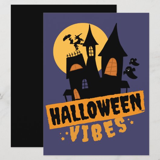 HALLOWEEN FEESTDAGENKAART (Voorkant / Achterkant)