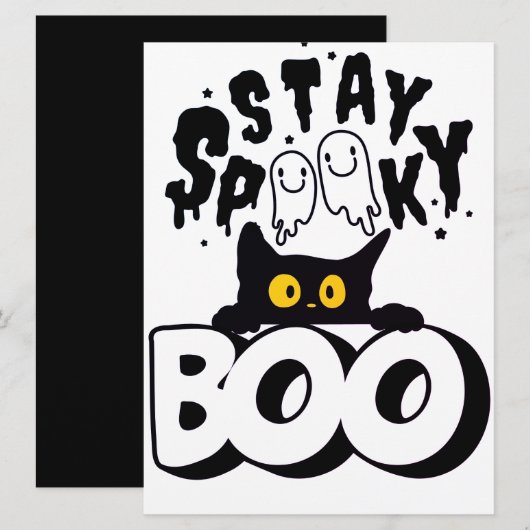 HALLOWEEN FEESTDAGENKAART (Voorkant / Achterkant)