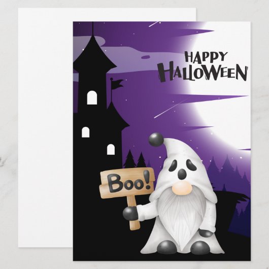 HALLOWEEN FEESTDAGENKAART (Voorkant / Achterkant)