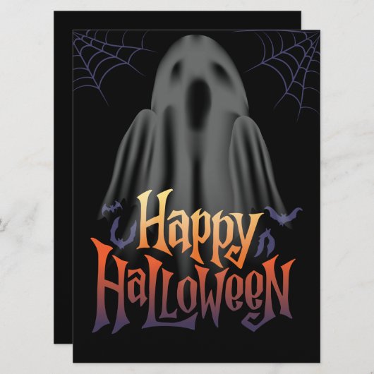 HALLOWEEN FEESTDAGENKAART (Voorkant / Achterkant)