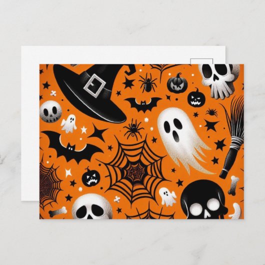 Halloween Feestdagenkaart (Voorkant / Achterkant)