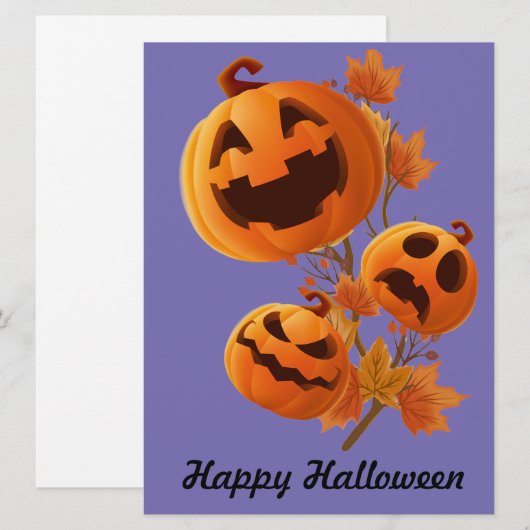 HALLOWEEN FEESTDAGENKAART (Voorkant / Achterkant)