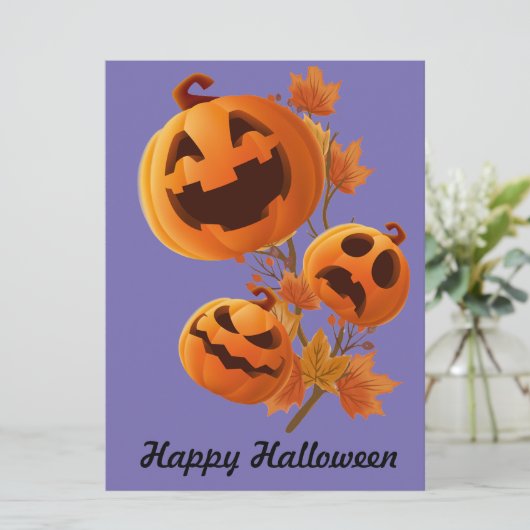 HALLOWEEN FEESTDAGENKAART (Staand voorkant)