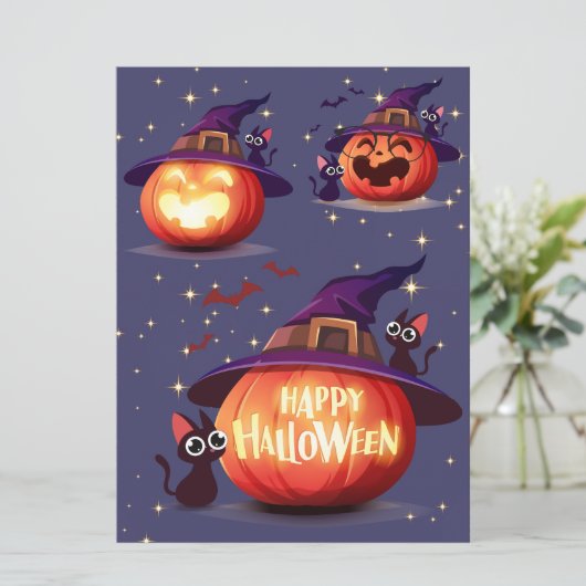 HALLOWEEN FEESTDAGENKAART (Staand voorkant)