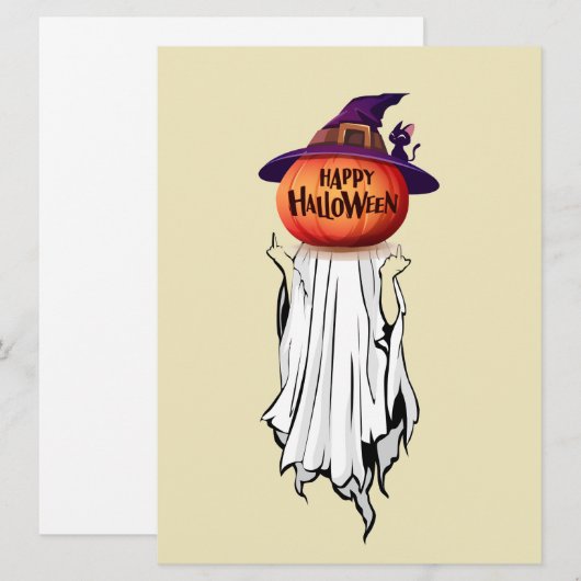 HALLOWEEN FEESTDAGENKAART (Voorkant / Achterkant)