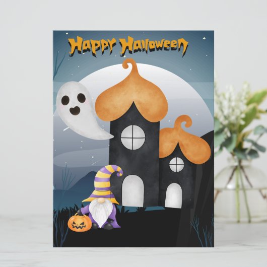 HALLOWEEN FEESTDAGENKAART (Staand voorkant)