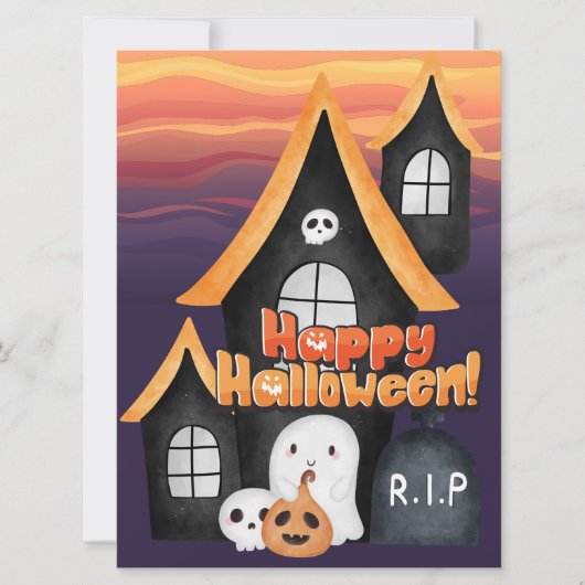 HALLOWEEN FEESTDAGENKAART (Voorkant)