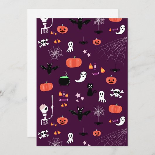 Halloween Feestdagenkaart (Voorkant / Achterkant)