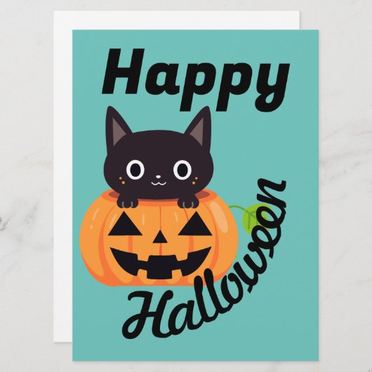 HALLOWEEN FEESTDAGENKAART (Voorkant / Achterkant)