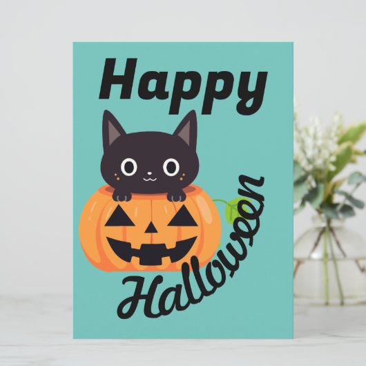 HALLOWEEN FEESTDAGENKAART (Staand voorkant)