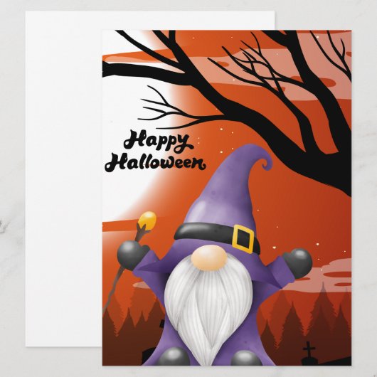 HALLOWEEN FEESTDAGENKAART (Voorkant / Achterkant)