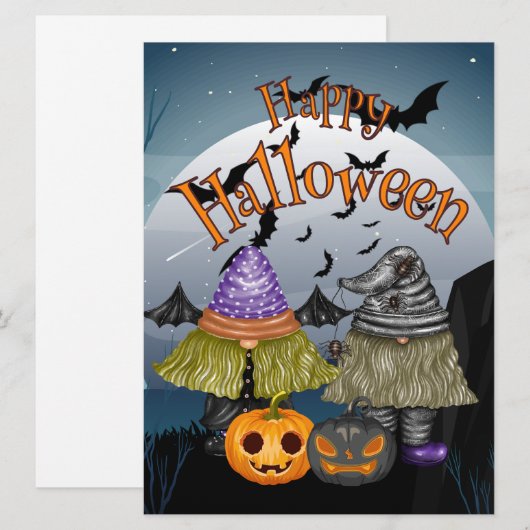 HALLOWEEN FEESTDAGENKAART (Voorkant / Achterkant)