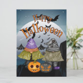 HALLOWEEN FEESTDAGENKAART (Staand voorkant)