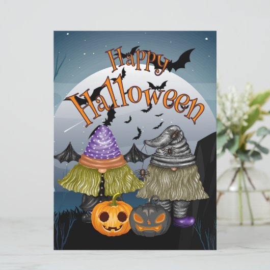 HALLOWEEN FEESTDAGENKAART (Staand voorkant)