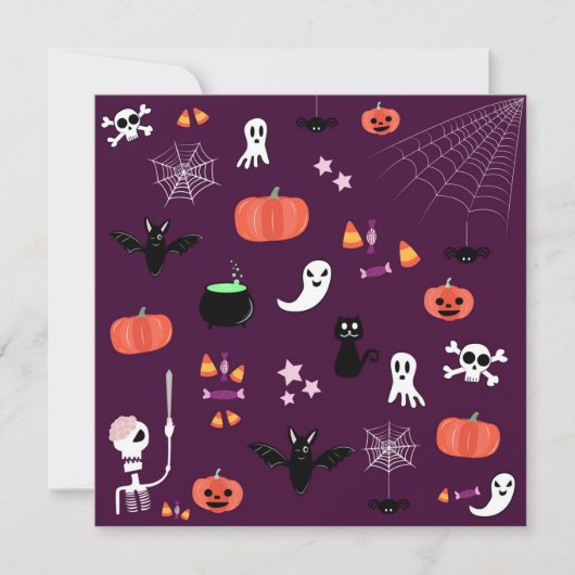 Halloween Feestdagenkaart (Voorkant)