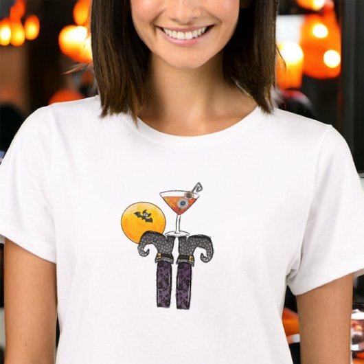 Halloween Feestelijke Drink Heksenschoenen Schatti T-shirt