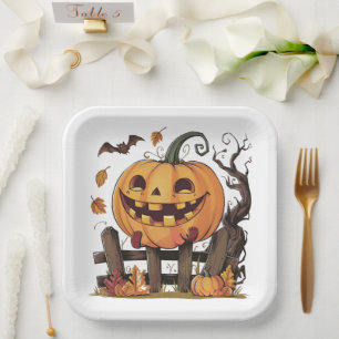 Halloween Feestelijke Pompoen Papier Bord