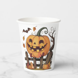 Halloween Feestelijke Pompoen Papier Cup Papieren Bekers