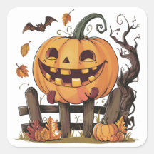 Halloween Feestelijke Pompoen Sticker