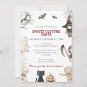 Halloween Feestelijke Verkleedparty Kaart (Voorkant)