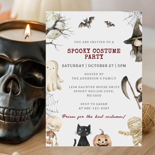 Halloween Feestelijke Verkleedparty Kaart
