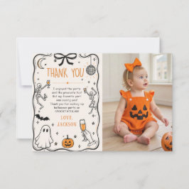Halloween-feestfoto Bedankkaart