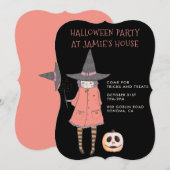 Halloween Feestheks Kaart (Voorkant / Achterkant)