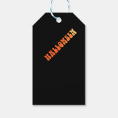 Halloween Feestheksen Donker Huis Sinaasappel Cadeaulabel (Achterkant)