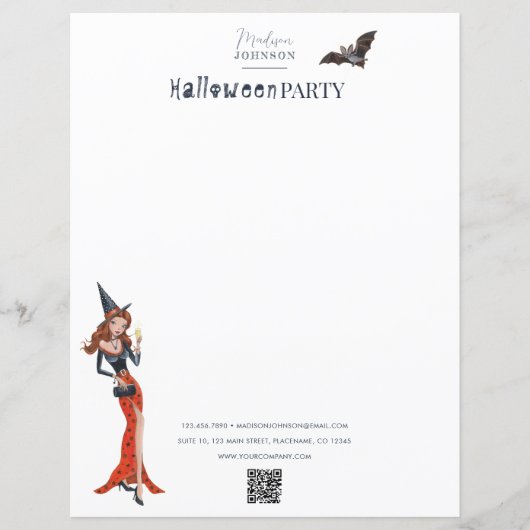 Halloween Feestinfo zakelijk Papier Blad (Voorkant)