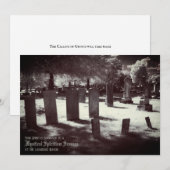 Halloween-feestje Aangepaste vintage begraafplaats Feestdagenkaart (Voorkant / Achterkant)