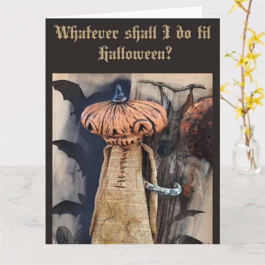 Halloween Feestje Benodigdheden Cadeaubon JOL Kaart (Gele Bloem)