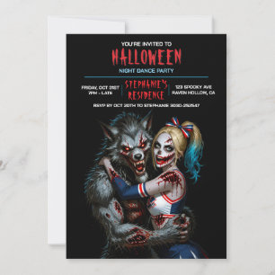 Halloween Feestje Horror Weerwolf Zombie Kaart