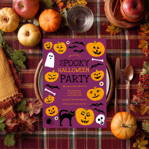 HALLOWEEN FEESTJE Jack-o-lantaarns Mooie op maat g Kaart