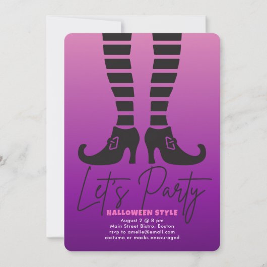 Halloween Feestje Kaart (Voorkant)