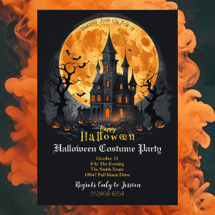 Halloween Feestje Uitnodiging Gotische Kasteel