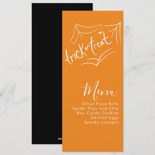 Halloween Feestkleding Bedrijfsfeest Menu (Voorkant / Achterkant)