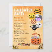 Halloween Feestplezier Kinder en Volwassenen Kaart (Voorkant)