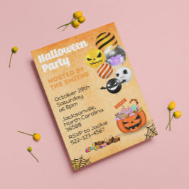 Halloween Feestplezier Kinder en Volwassenen Kaart