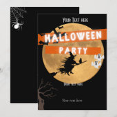 Halloween-feestsjabloon save the date (Voorkant / Achterkant)