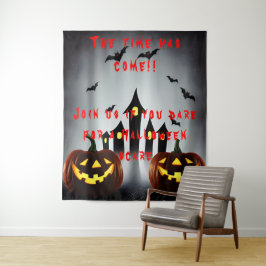 Halloween Feesttijd Doe mee als je Durft Wandkleed