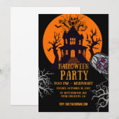 HALLOWEEN-FEESTUITNODIGING - DOE MEE ALS JE DURFT KAART (Voorkant / Achterkant)