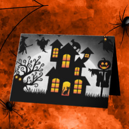 Halloween-feestuitnodiging Donkere Academie Geheim Bedankkaart