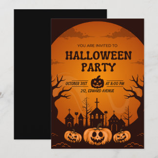 Halloween feestuitnodiging Kaart
