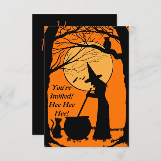  Halloween-feestuitnodiging Kaart (Voorkant / Achterkant)