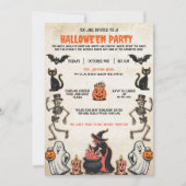 Halloween-feestuitnodiging nostalgisch Kaart (Voorkant)