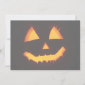 Halloween feestuitnodiging pompoen en donkere nach kaart (Achterkant)